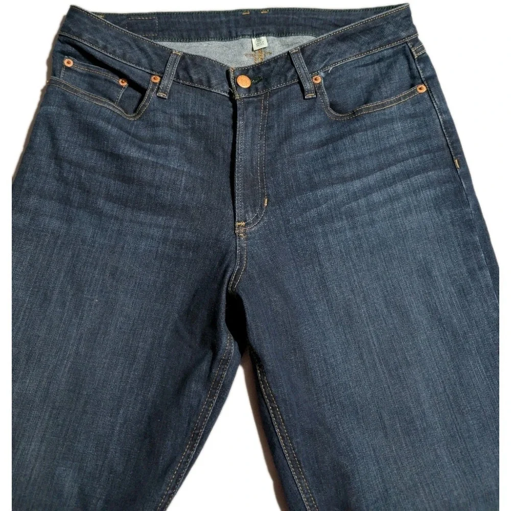 L.L.Bean BeanFlex Bootcut Jeans Womens 12‎ Regular Dark Wash Stretch Denim